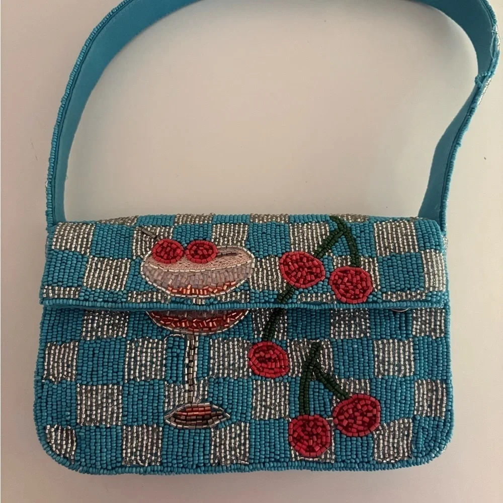NWOT Anthropologie The Fiona Beaded Bag Food & Drink Edition